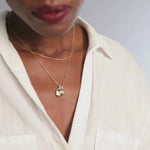 Lock Your Heart Diamond Necklace, 14K Gold Vermeil, 1/6 ct Lab Grown Diamond-4