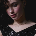 Charm Station Necklace, 14K Gold Vermeil, 3/8 ct Lab Grown Diamond-4